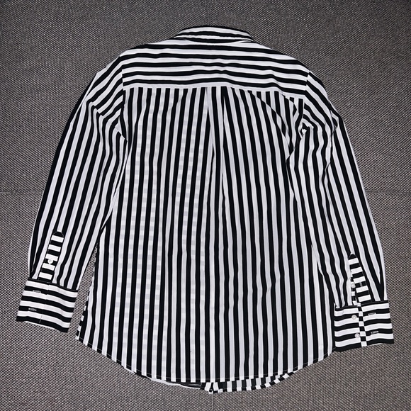 Nine West Monochrome Striped Women’s Shirt Large - Picture 4 of 4